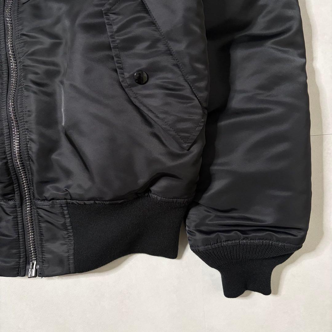 【超美品】アルファインダストリーズ MA-1 フライトジャケット ブラック M