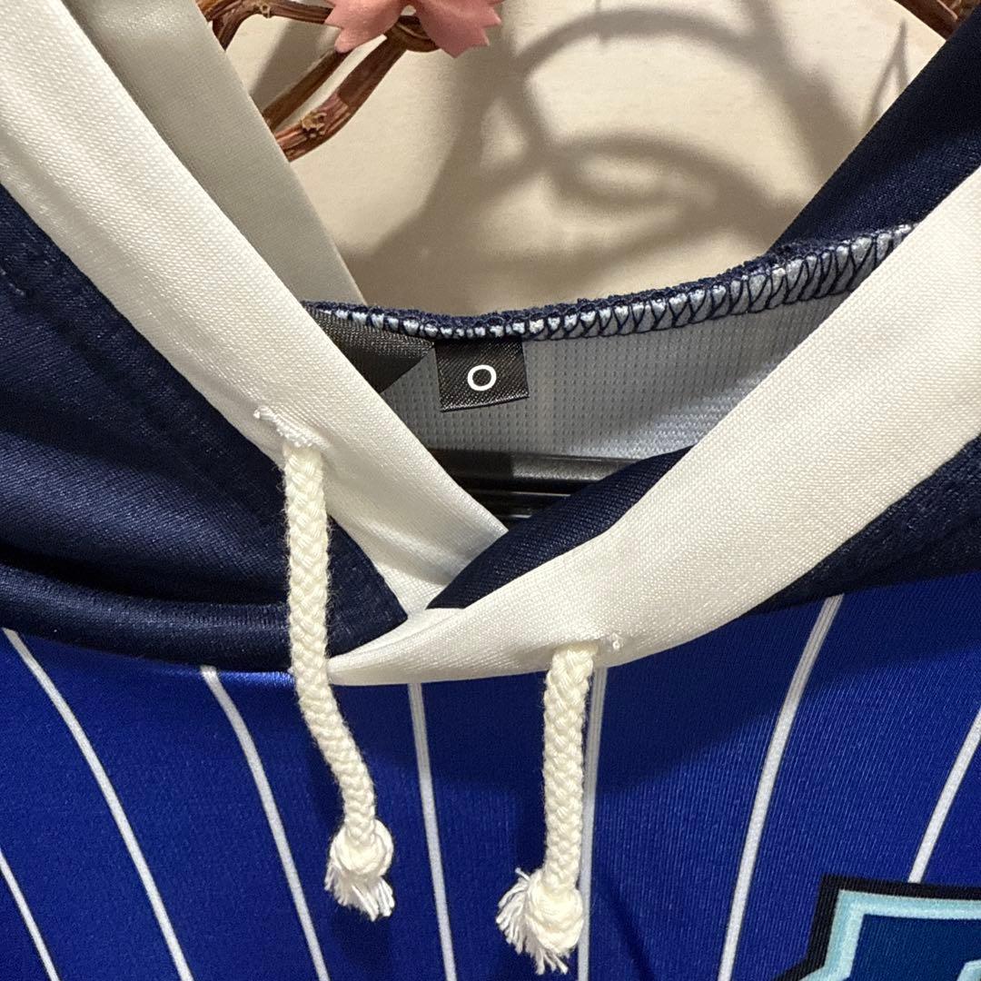 港*星様 横浜DeNAベイスターズ 青ストライプフード付きジャケット Ｏサイズ