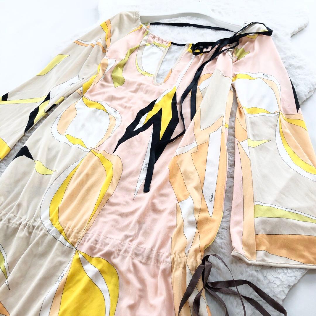 EmilioPucci*エミリオプッチ　シルク100%　プッチ柄ワンピース