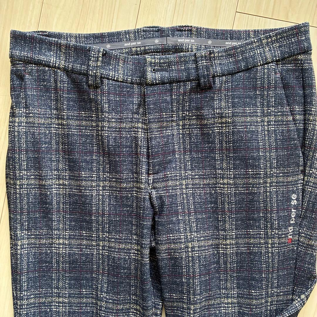 and per se アンパスィ 裏起毛 ストレッチパンツ ゴルフウェア 92