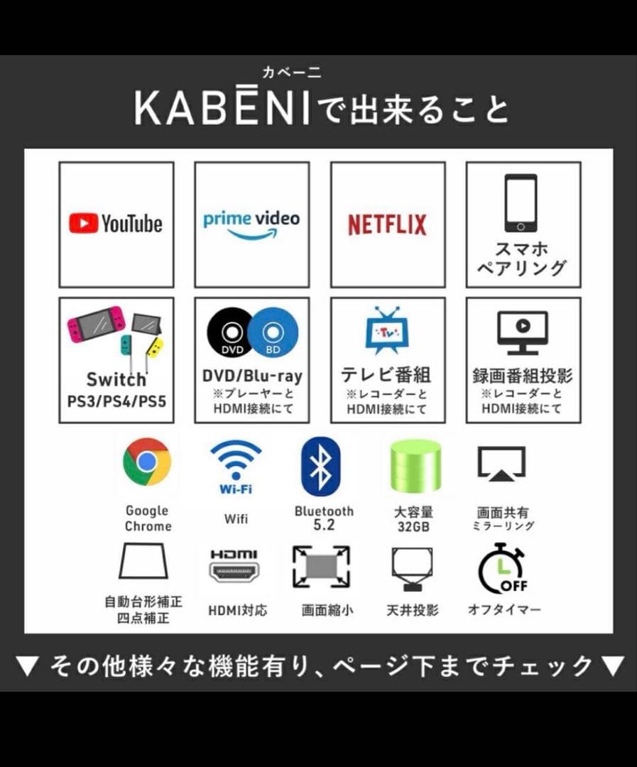 UENO-mono KABENI プロジェクター　備品