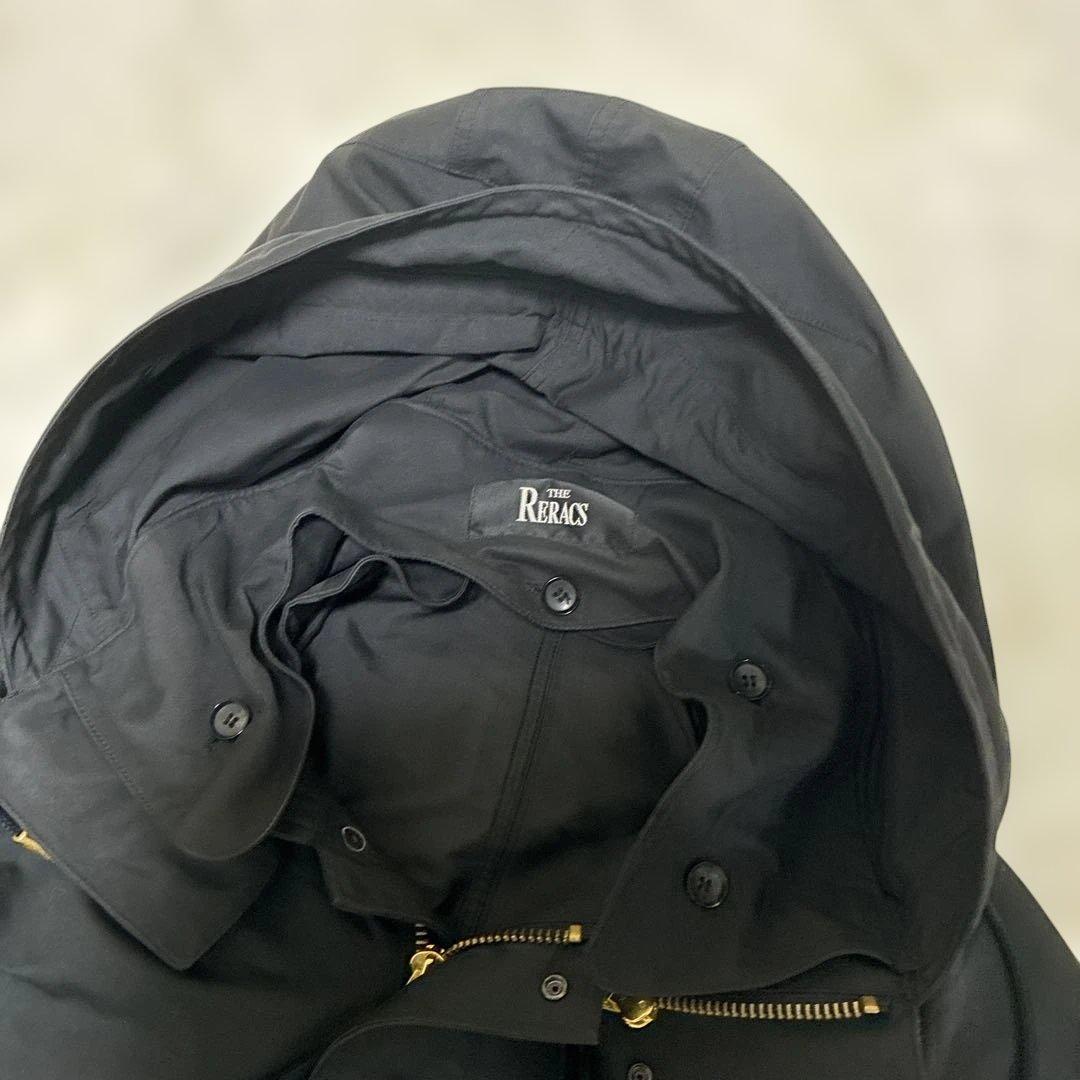 ザリラクスthe reracsワイヤー入りフードジャケット　ブラックサイズ40