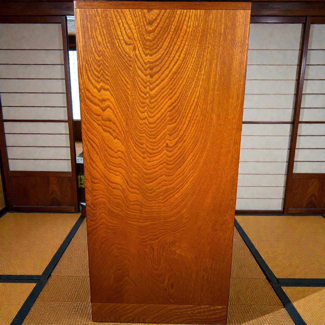 からくり箪笥 小型 ケヤキ調 和モダン 隠し収納 高級感美品希少一点物特価!