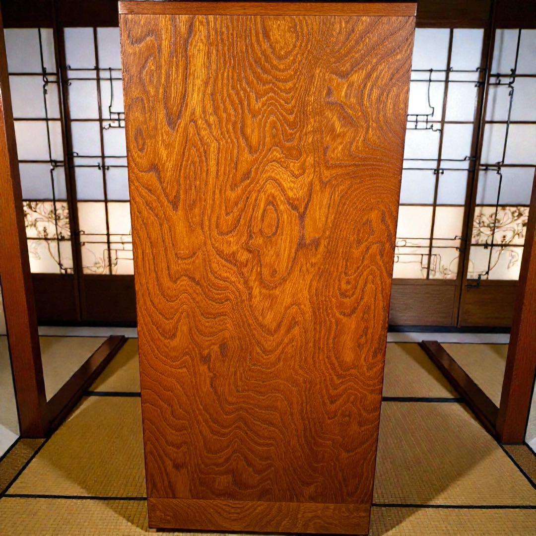 からくり箪笥 小型 ケヤキ調 和モダン 隠し収納 高級感美品希少一点物特価!