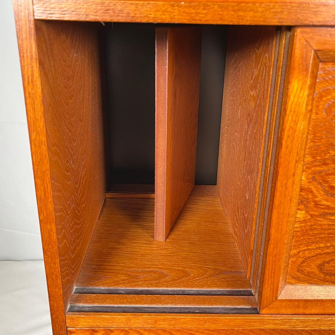 からくり箪笥 小型 ケヤキ調 和モダン 隠し収納 高級感美品希少一点物特価!