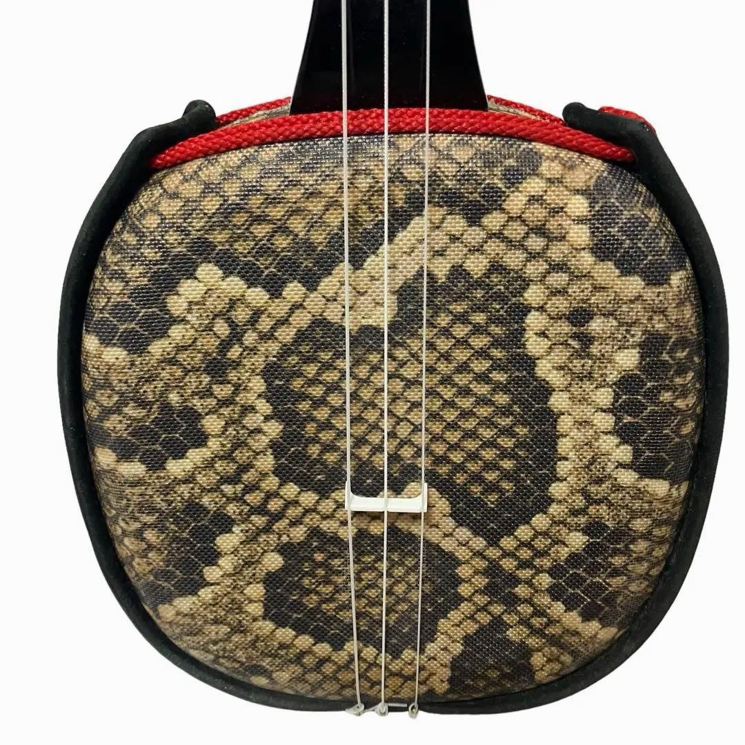 沖縄三線 三線本体 ソフトケース付 入門者向け 弦楽器 和楽器 人工革ヘビ