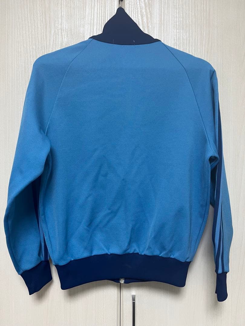 adidas トラックジャケット　ブルー　(80s デサント製)