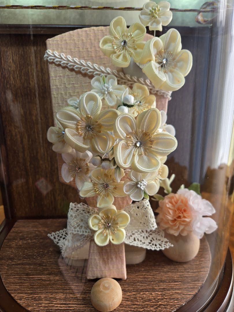 【一点限り】正月飾り　羽子板　ケース飾り　H57