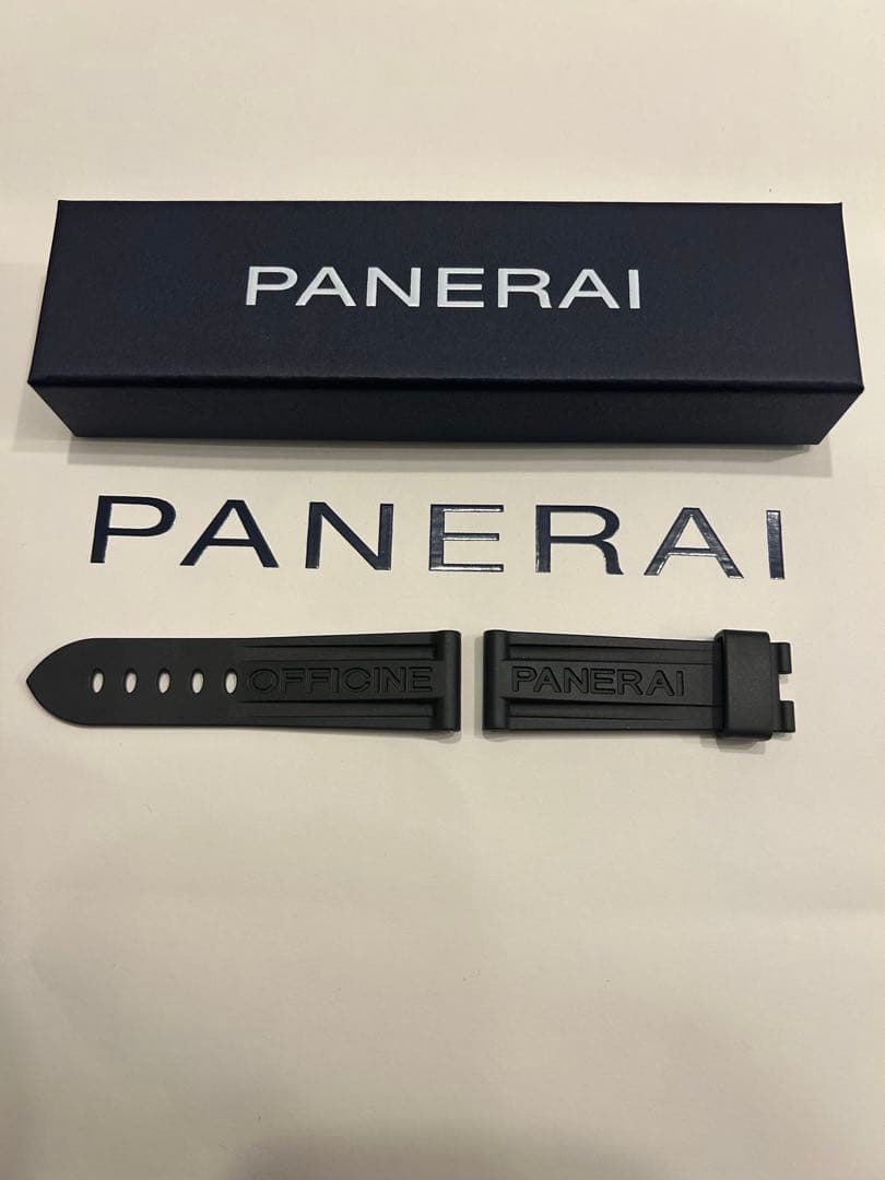 ま*ー様 OFFICINE PANERAI ラバーベルト ブラック XS③