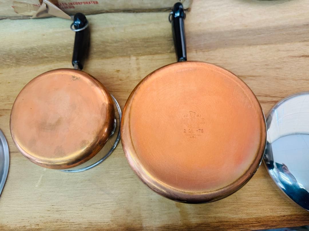 REVERE WEAR 銅底 フライパン 鍋 8点セット USA 炊事 家庭用