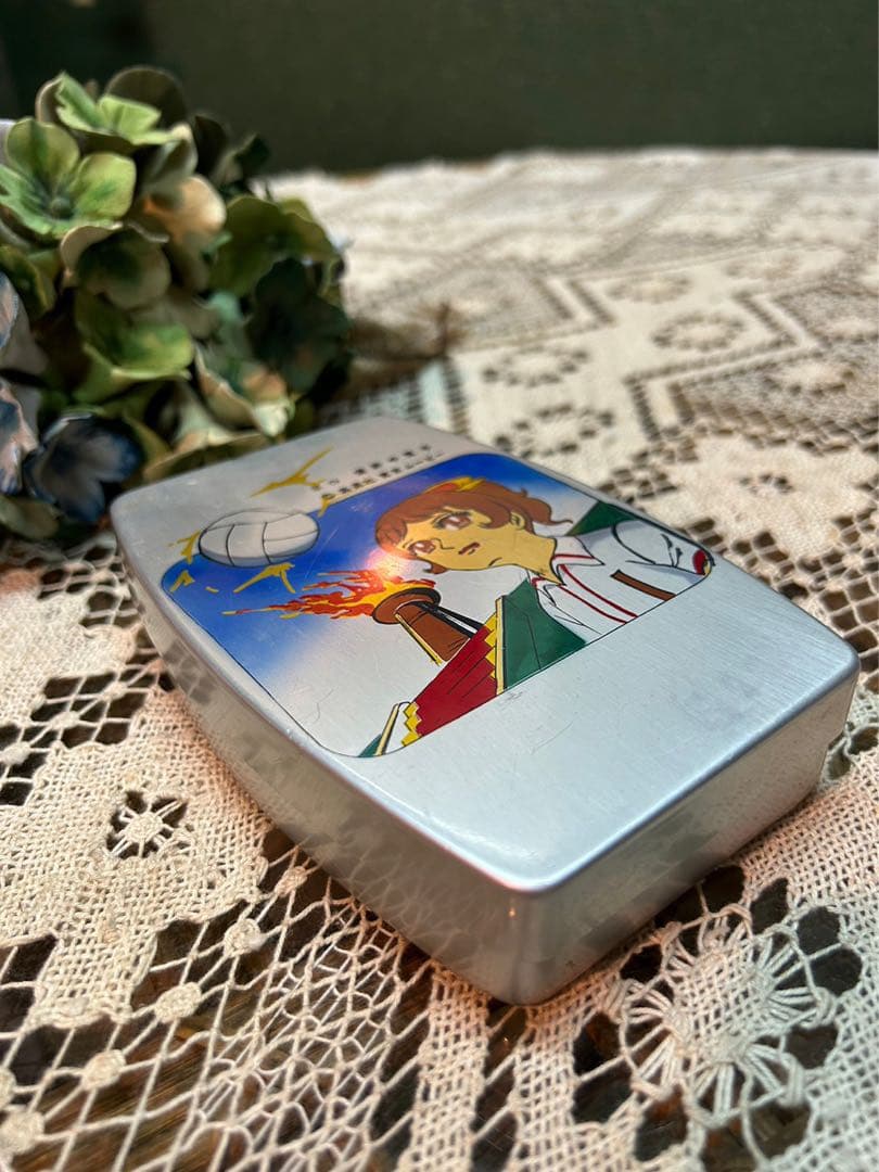 アタックNo.1 漫画 アルミ弁当箱 昭和レトロ 当時物 インテリア