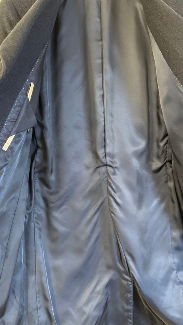 ポール・スミス カシミヤ100%ネイビー チェスターコート　メンズ