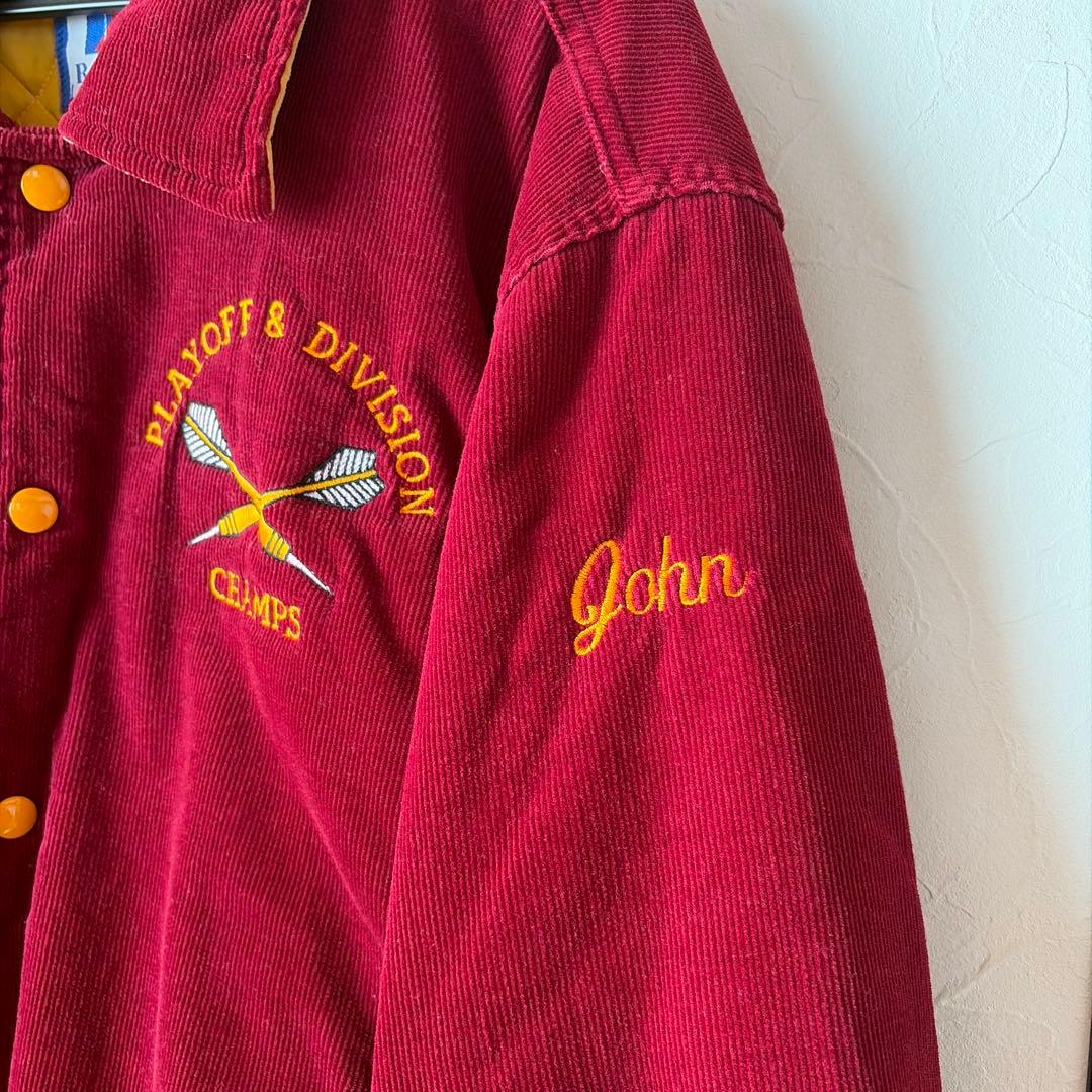 Rennocバーガンディーコーデュロイブルゾン