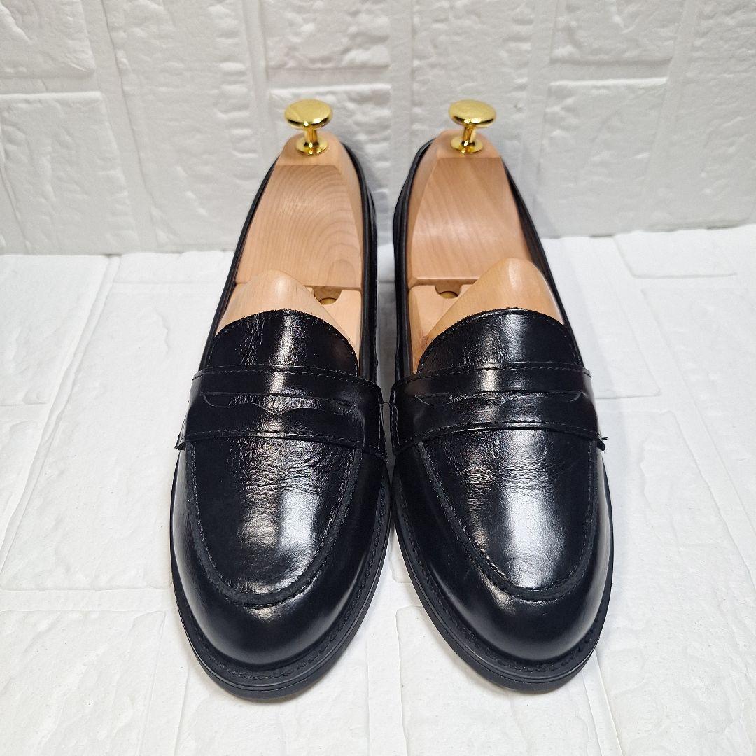 極美品✨️エネス ENESS ブラック ローファー 『38』約24cm