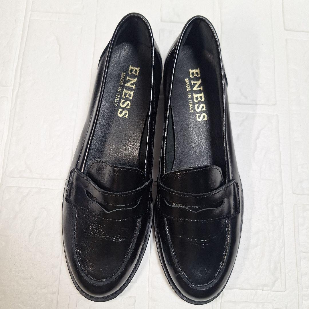 極美品✨️エネス ENESS ブラック ローファー 『38』約24cm