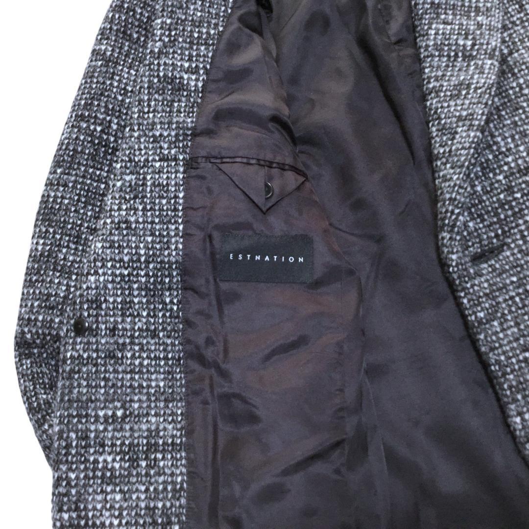 ESTNATION エストネーション 肉厚バーズアイ ツイード チェスターコート