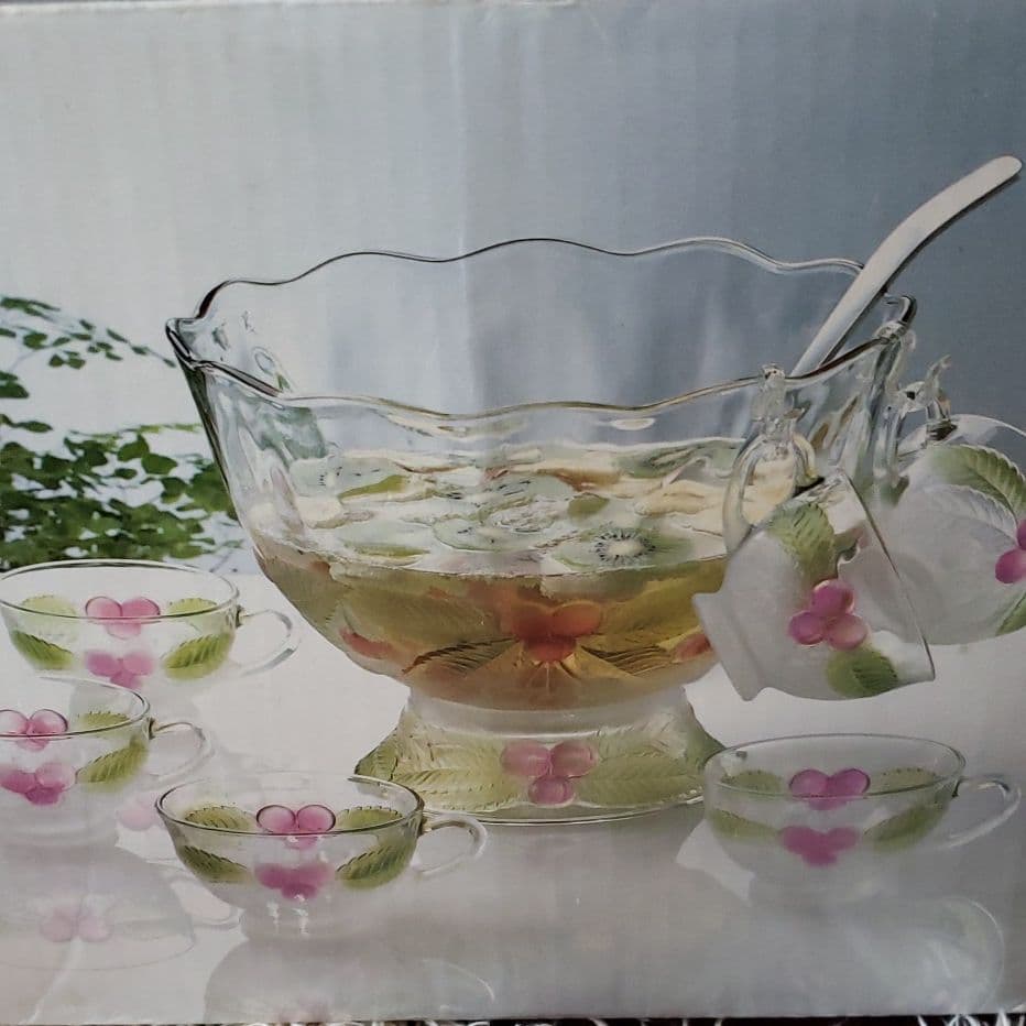 HOYA パンチセット フルーツパンチボウル カップ5客 昭和レトロ - メルカリ