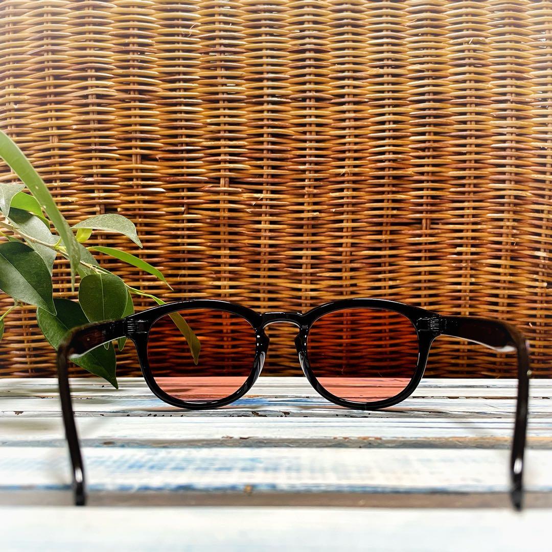 新品未使用】カラーレンズ サングラス オレンジ ボスリントン ブラック