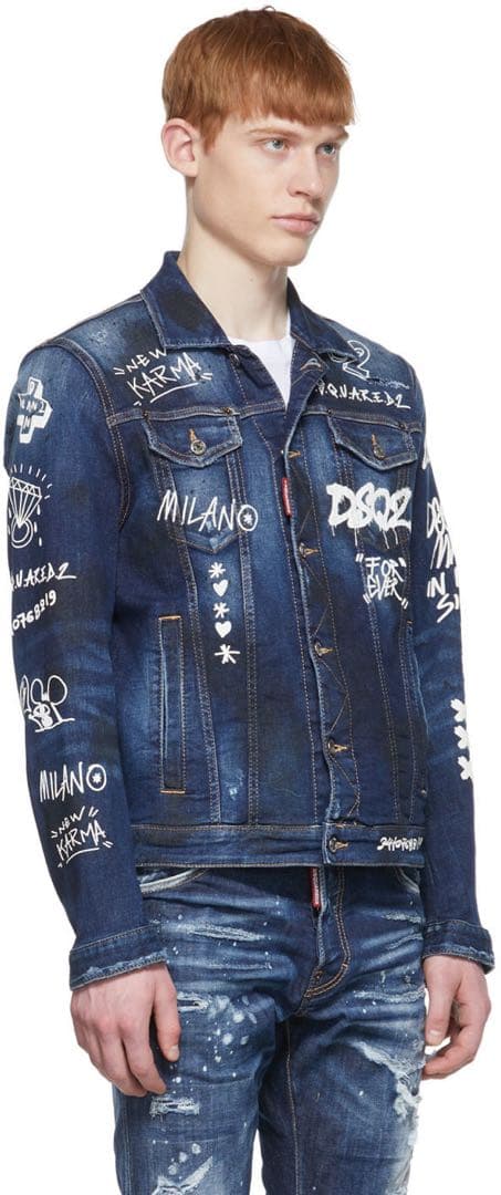 定価14万 22SS極レア・超名作・極美品 グラフィック デニムJACKET48