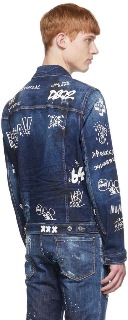 定価14万 22SS極レア・超名作・極美品 グラフィック デニムJACKET48