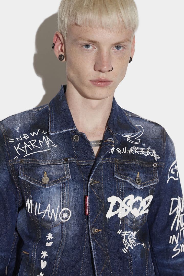 定価14万 22SS極レア・超名作・極美品 グラフィック デニムJACKET48