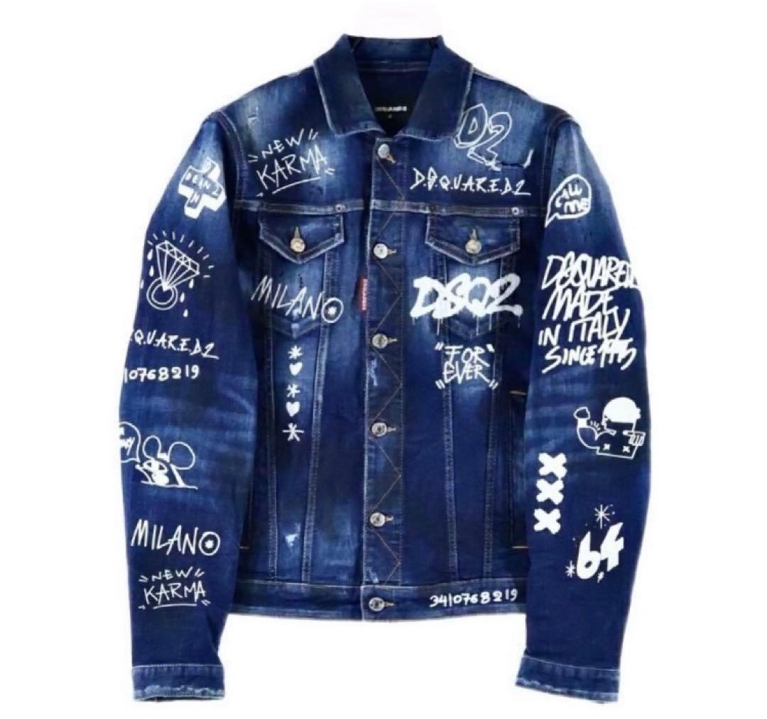 定価14万 22SS極レア・超名作・極美品 グラフィック デニムJACKET48