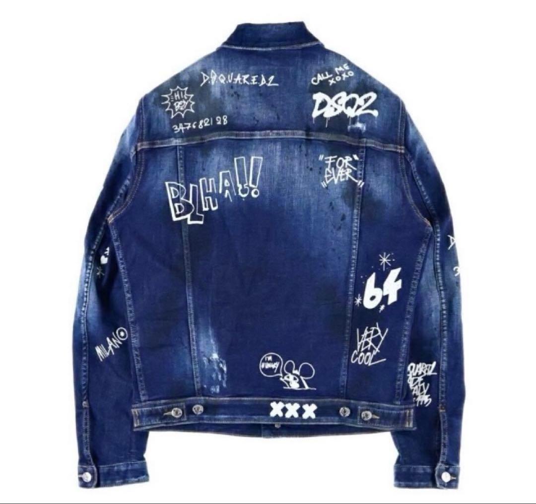 定価14万 22SS極レア・超名作・極美品 グラフィック デニムJACKET48