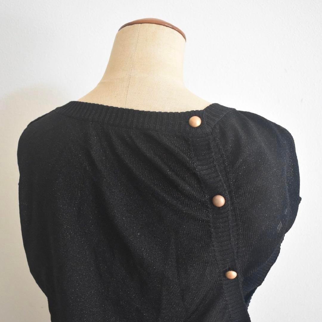 McQ アレキサンダーマックイーン ねじれ ワンピース イタリア製 ラメ 黒　金