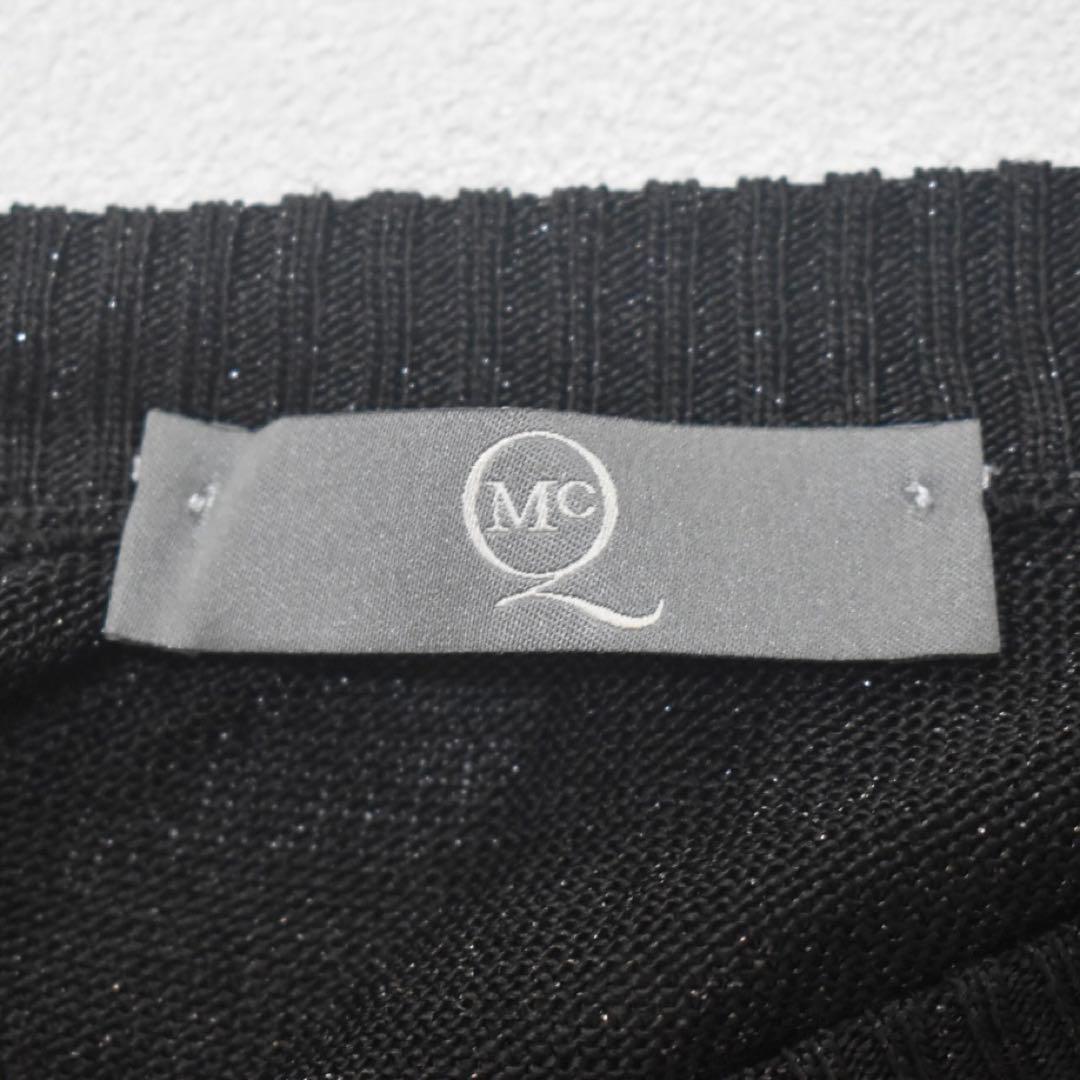 McQ アレキサンダーマックイーン ねじれ ワンピース イタリア製 ラメ 黒　金