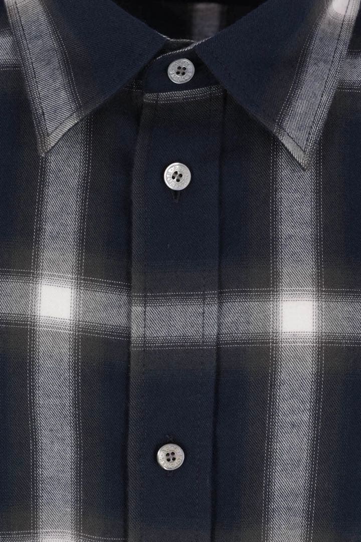 新作完売AcneStudiosネイビーチェックネルシャツ - メルカリ