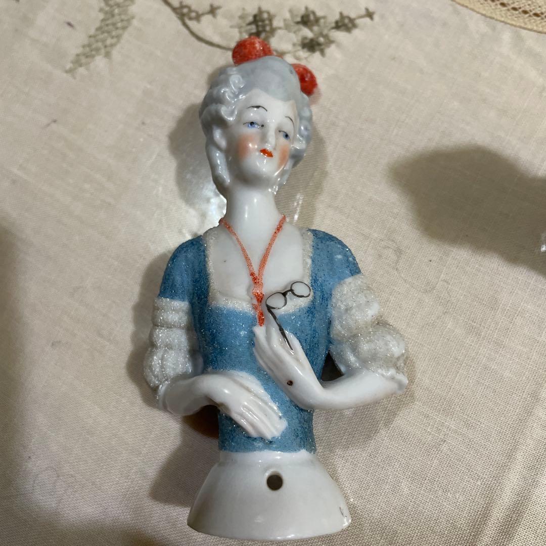 372 陶器製女性像 フィギュア 3点セット.ハーフドール