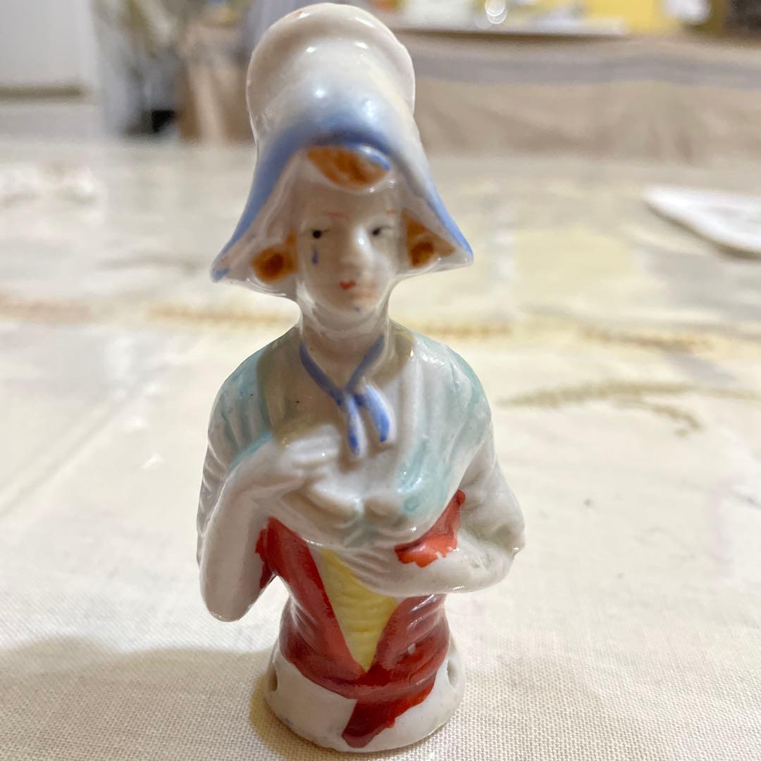 372 陶器製女性像 フィギュア 3点セット.ハーフドール