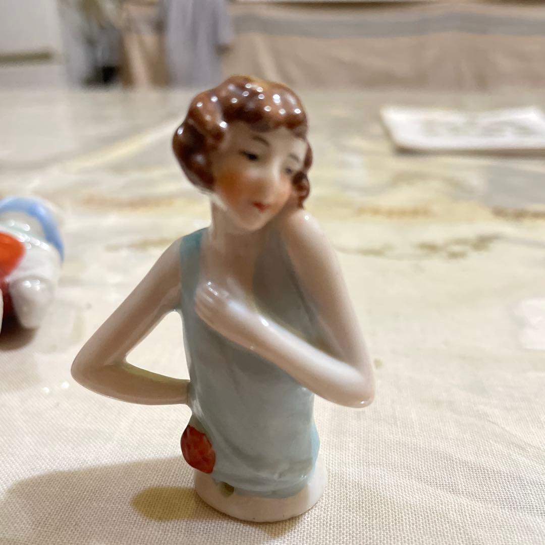 372 陶器製女性像 フィギュア 3点セット.ハーフドール