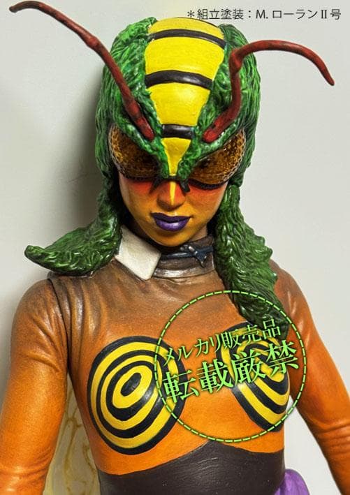 ☆ビリケン商会 蜂女（オレンジ塗装）【ソフビキットの完成品】