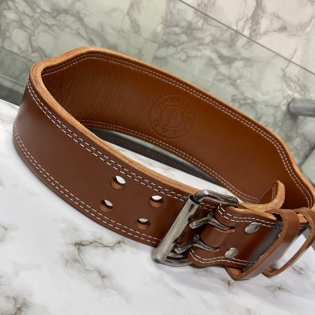 GOLD'S GYM ゴールドジム ベルト 本革 レザー プロレザーベルト