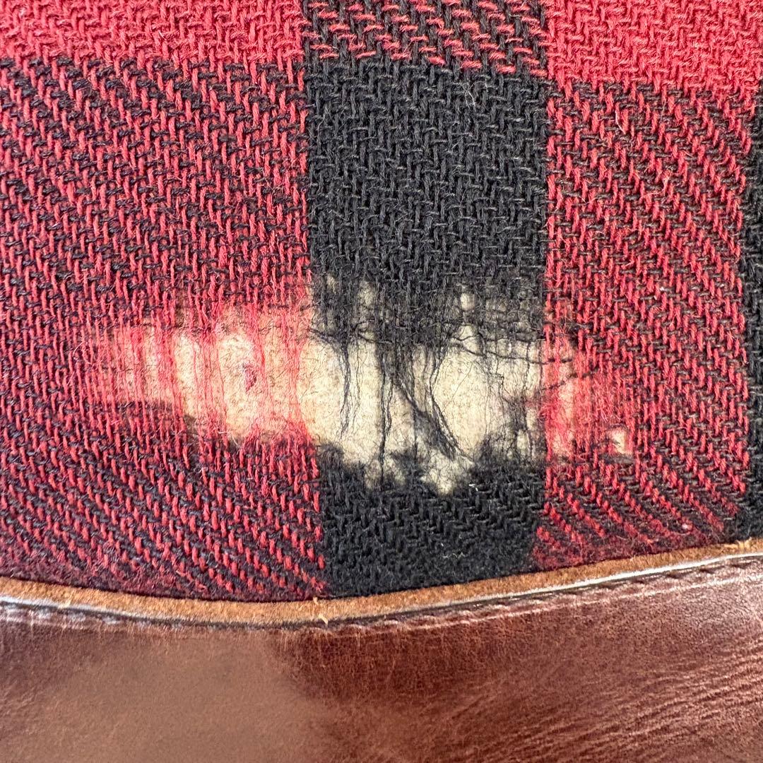 【入手困難】RRL Double RL レザー ツイード バッグ チェック