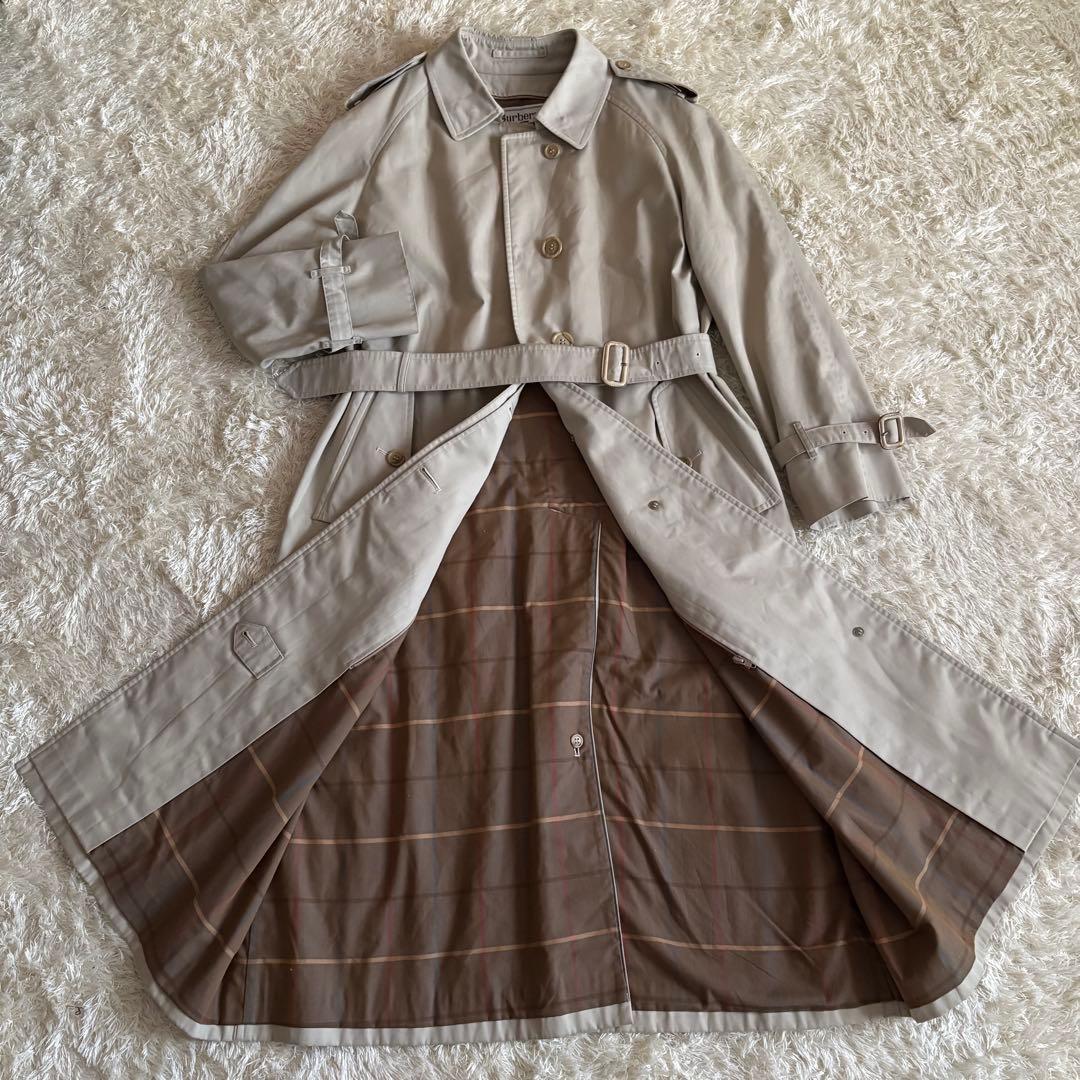 バーバリー トレンチコート ベルト ノバチェック レディース M