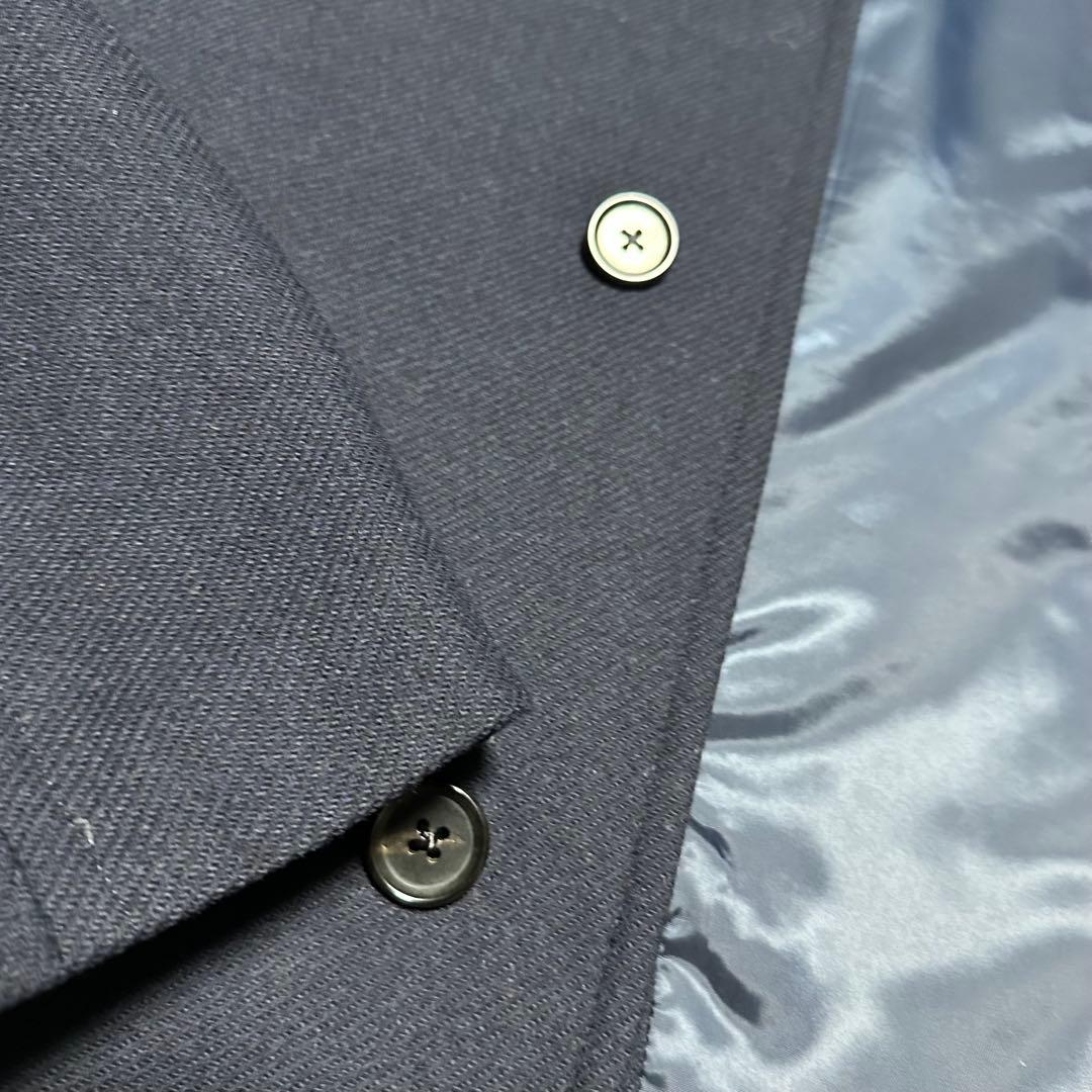 極美品　ブルックスブラザーズ　ステンカラーコート　ネイビー　紺ウール100%