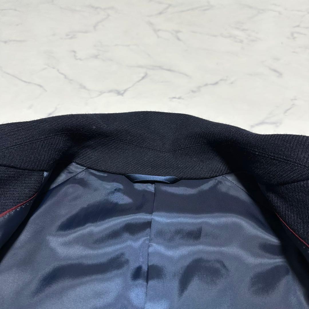 極美品　ブルックスブラザーズ　ステンカラーコート　ネイビー　紺ウール100%