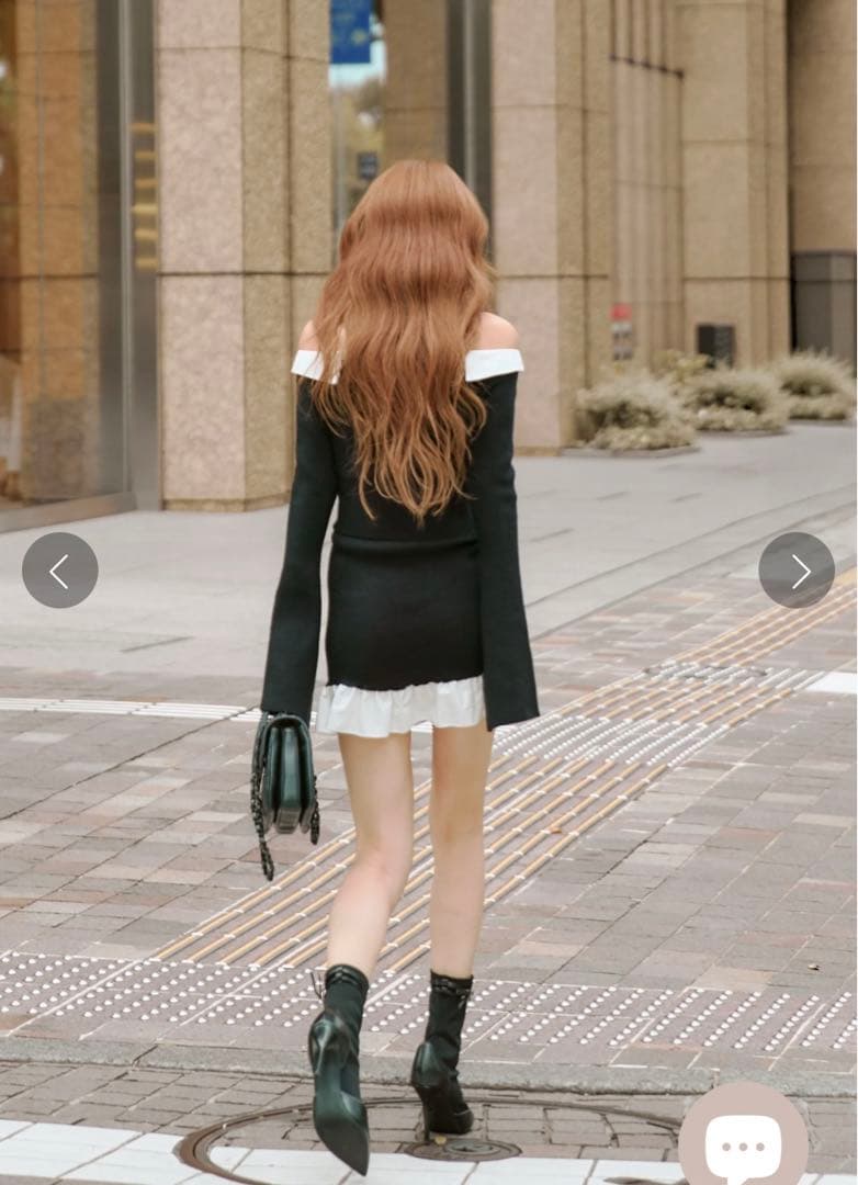 Randy♡シャツドッキングベアニットアンサンブル