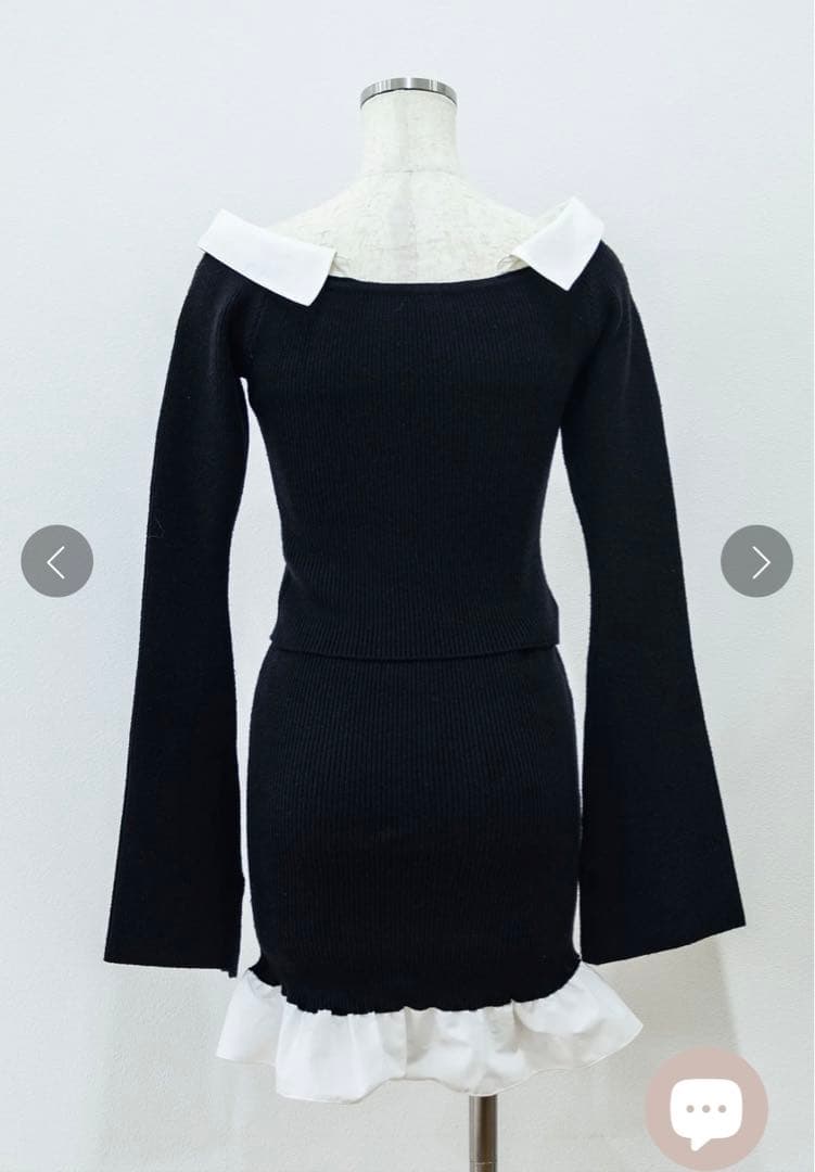 Randy♡シャツドッキングベアニットアンサンブル