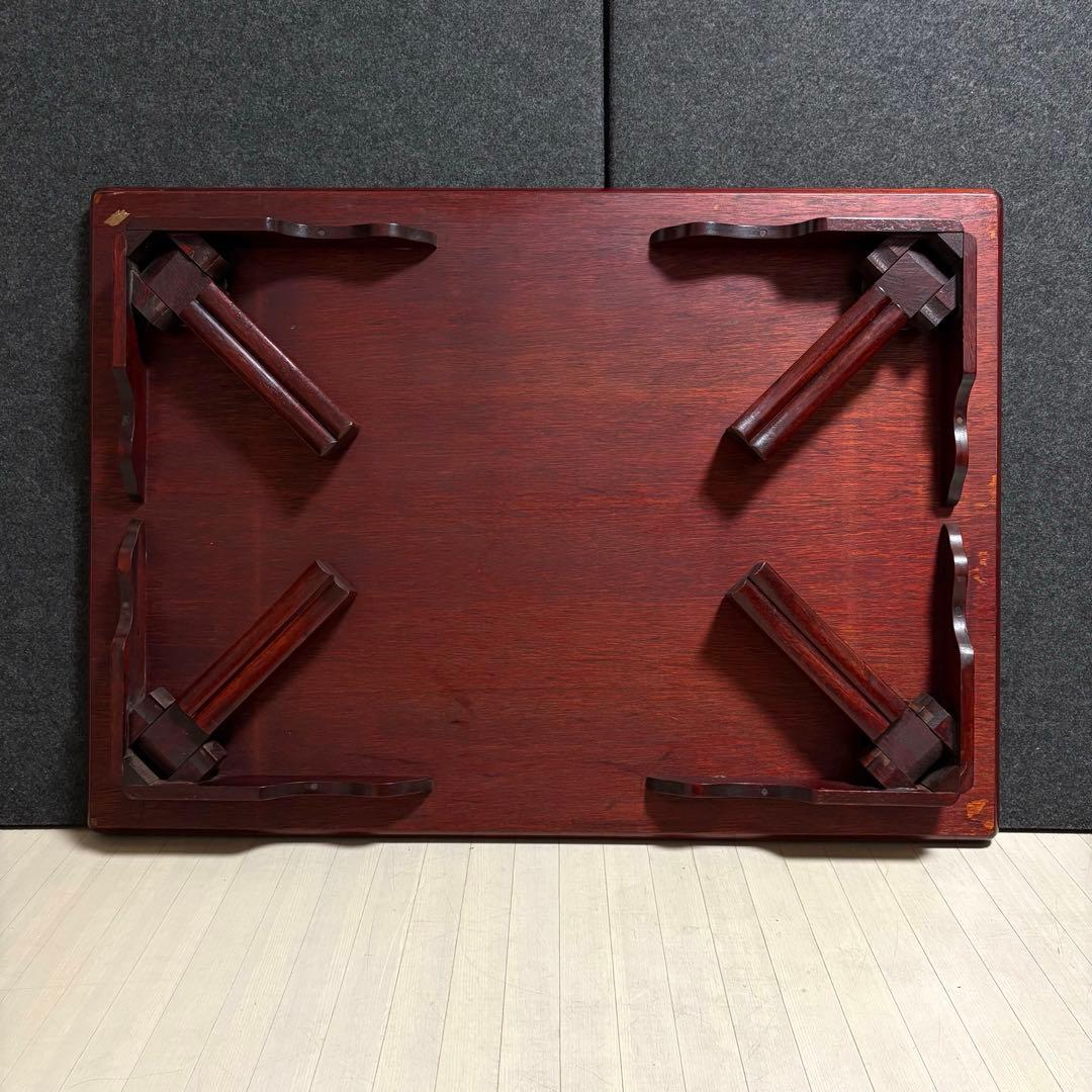 座敷机　レトロ　ちゃぶ台　折りたたみ　座卓　天然木　ローテーブル　ヴィンテージ