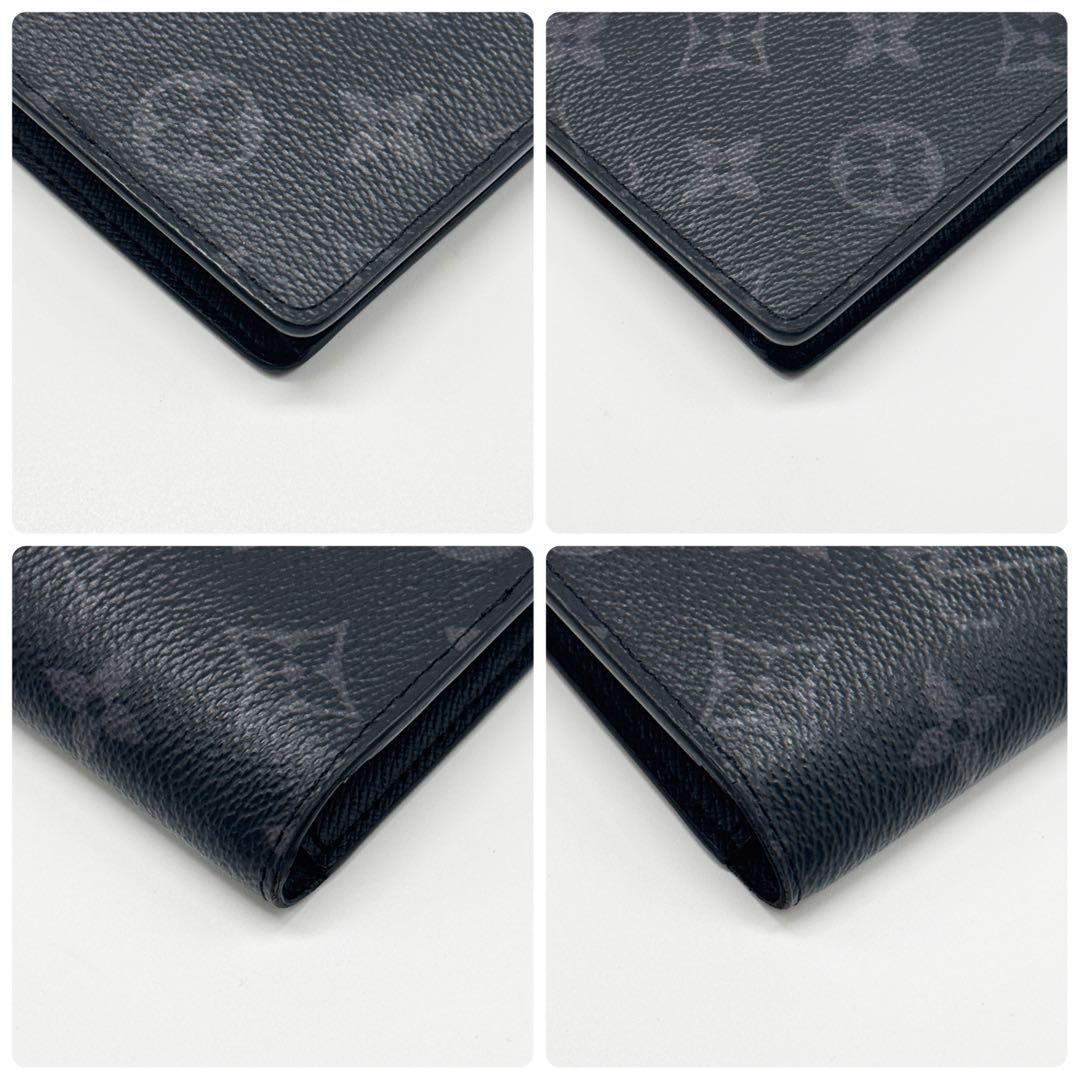 ルイヴィトン モノグラム エクリプス ポルトフォイユ ブラザ 財布 黒 ブラック