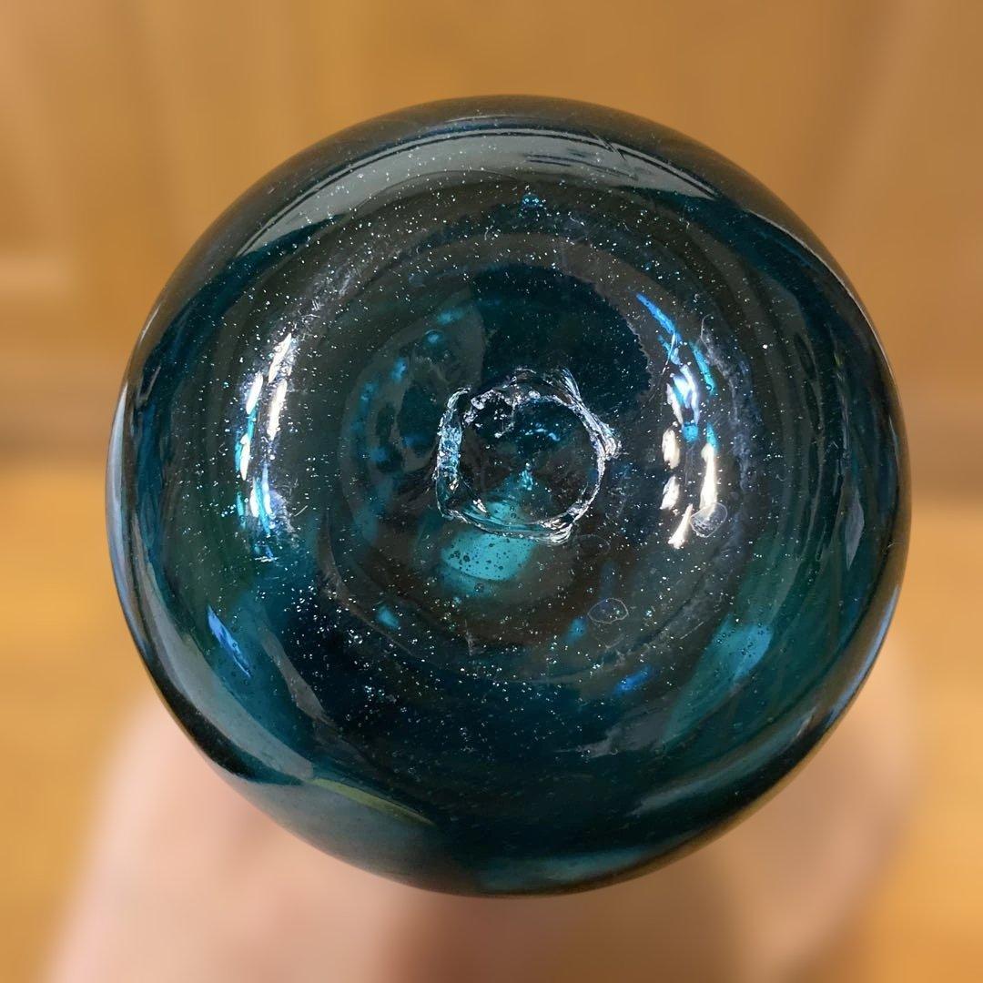 [まーる]倉敷ガラス　小谷真三　青巻付瓶　小瓶