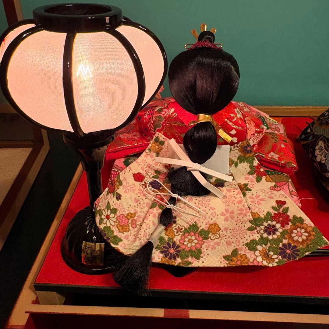 福仙 雛人形セット ケース入り ライト 桜の装飾付き - メルカリ