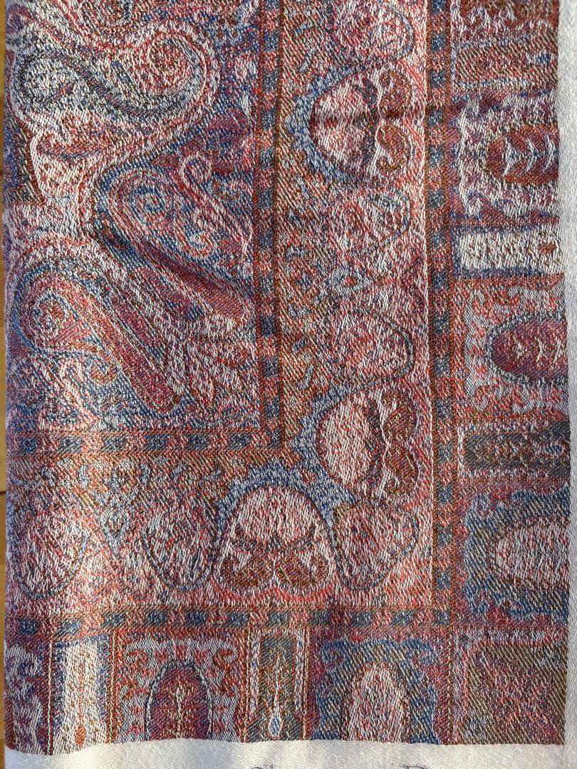 Christian Dior 大判ストール 茶系ペイズリー ヴィンテージ