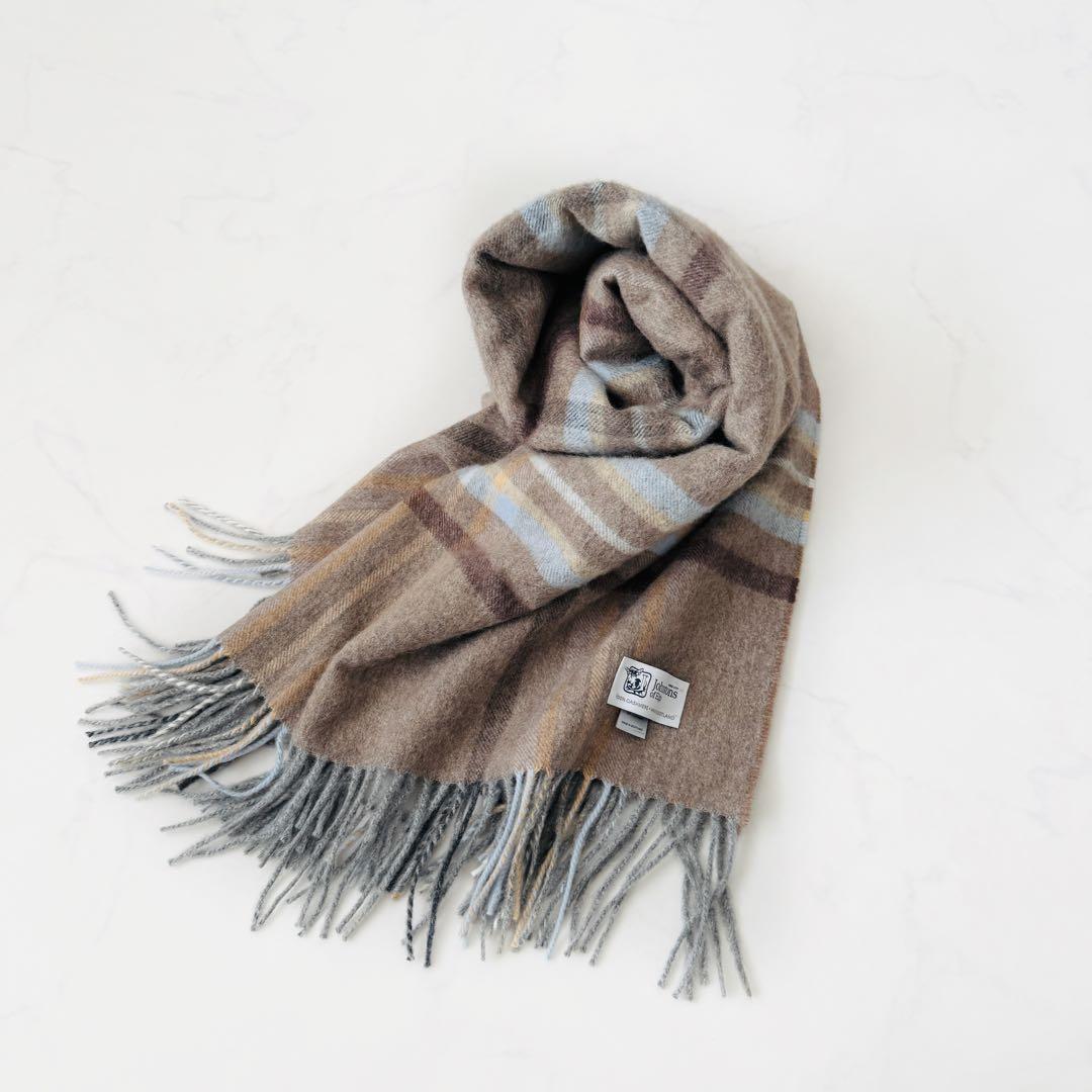 ジョンストンズ カシミヤ100％✨大判ストール ドライブリッジ