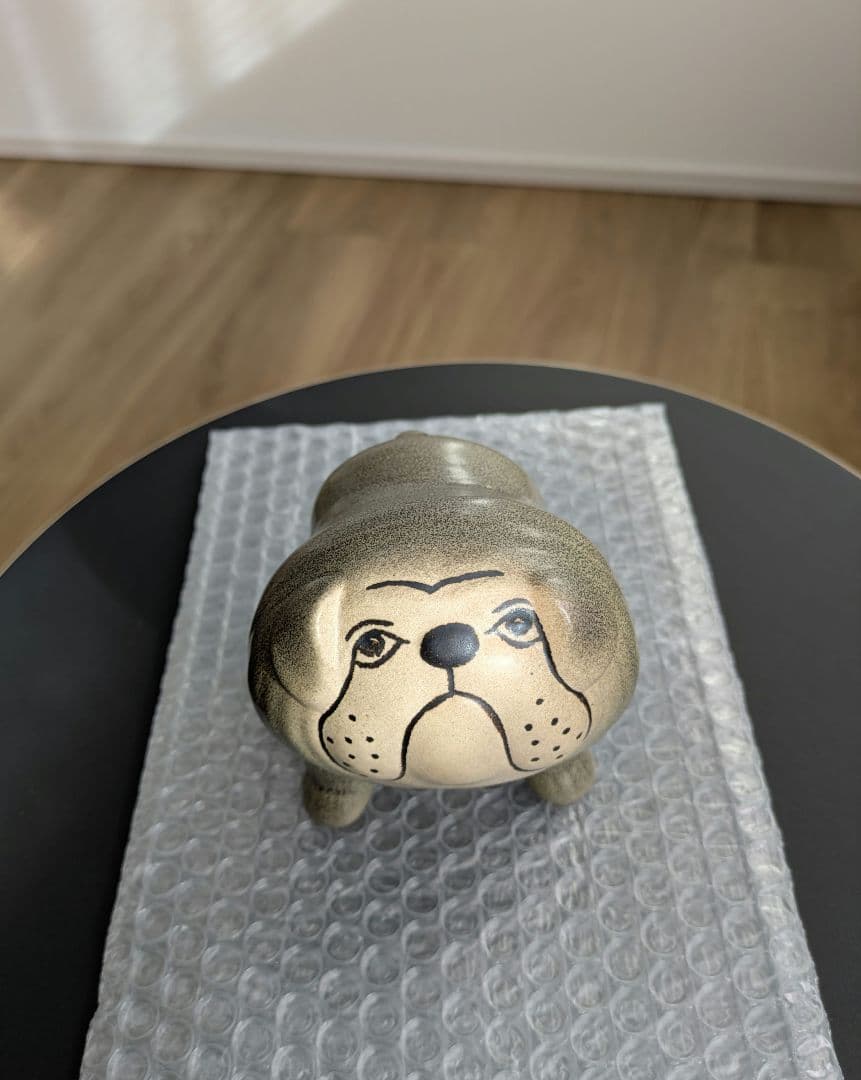 リサラーソン ブルドッグ グレー ケンネル 犬 オブジェ - メルカリ