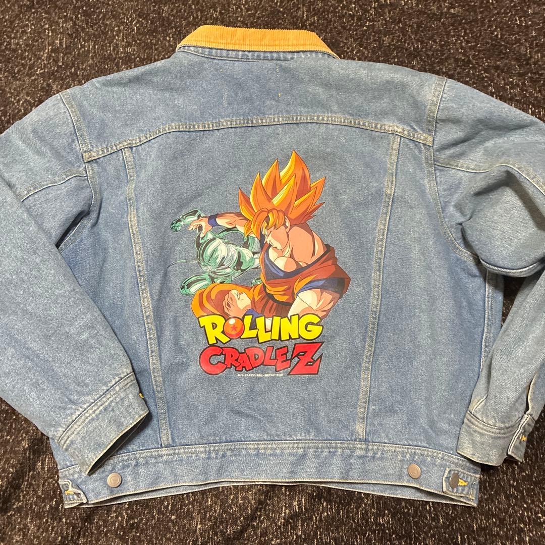 ROLLING CRADLE デニムジャケット アニメプリント　ドラゴンボール