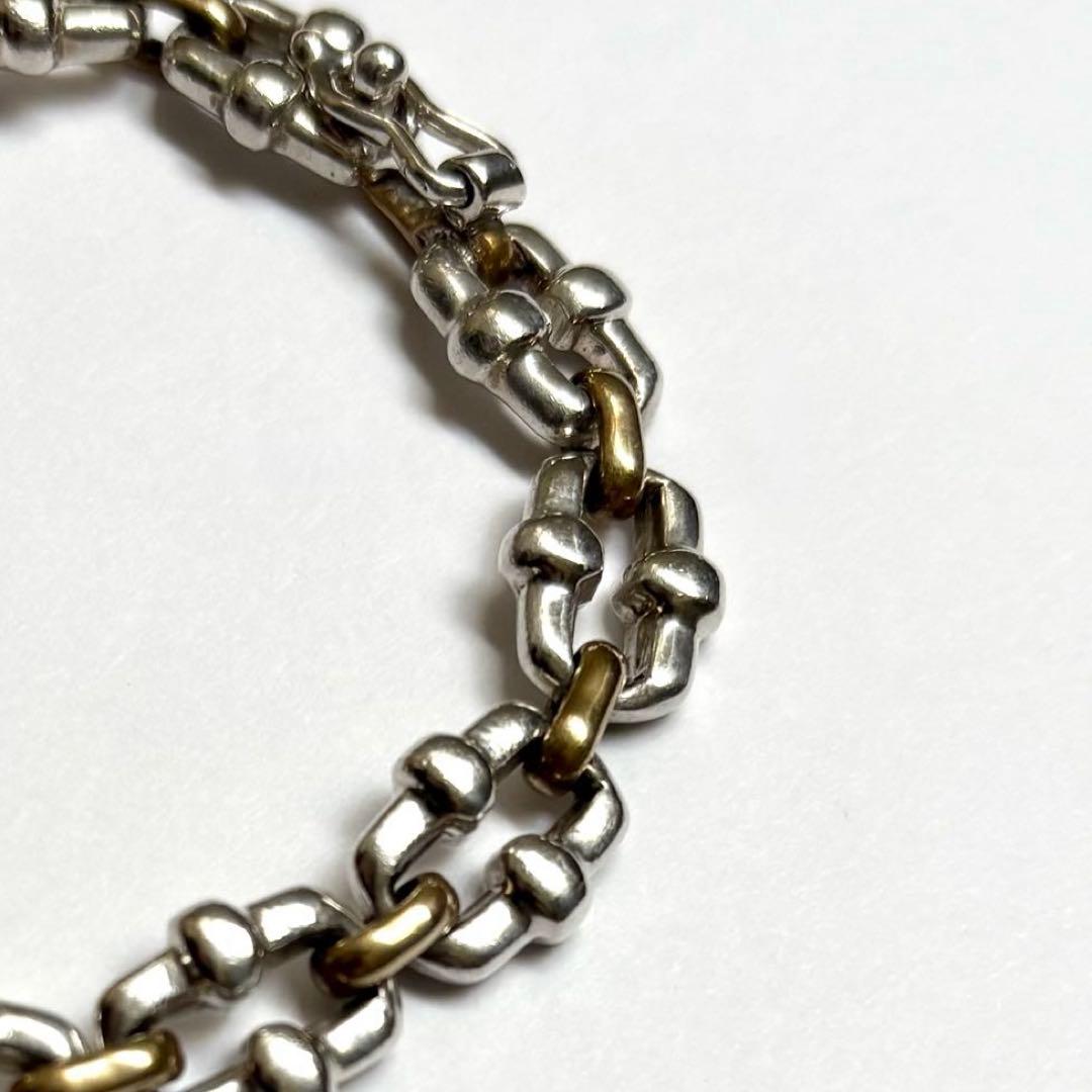 メキシコ製 taxco ヴィンテージ 925＆brass ブリック型ブレスレット